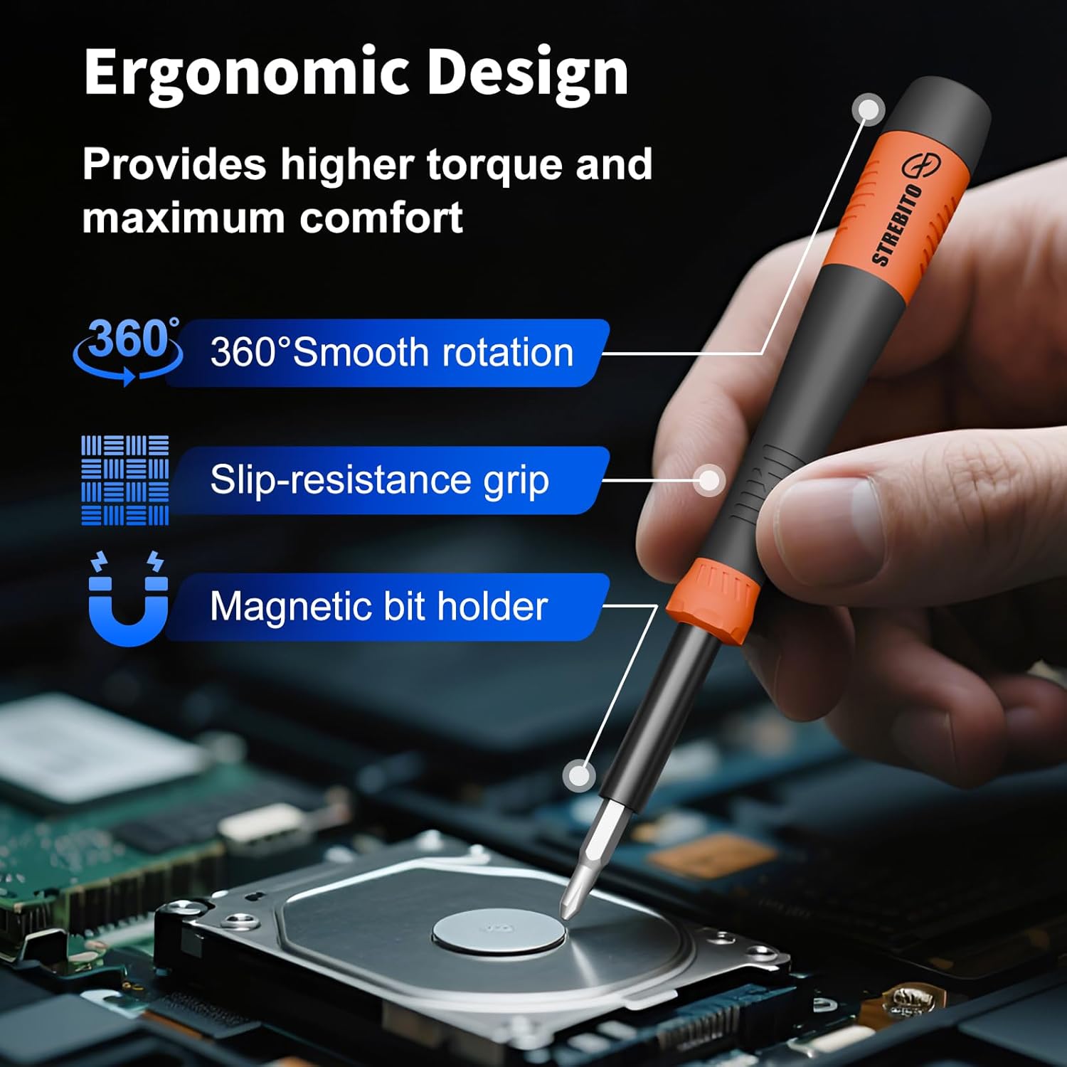 64-in-1 Magnetic Micro Screwdriver Set, Precision Hand Tool Kit With Torx Bits, Compact Repair Set For Electronics, Gadgets & More