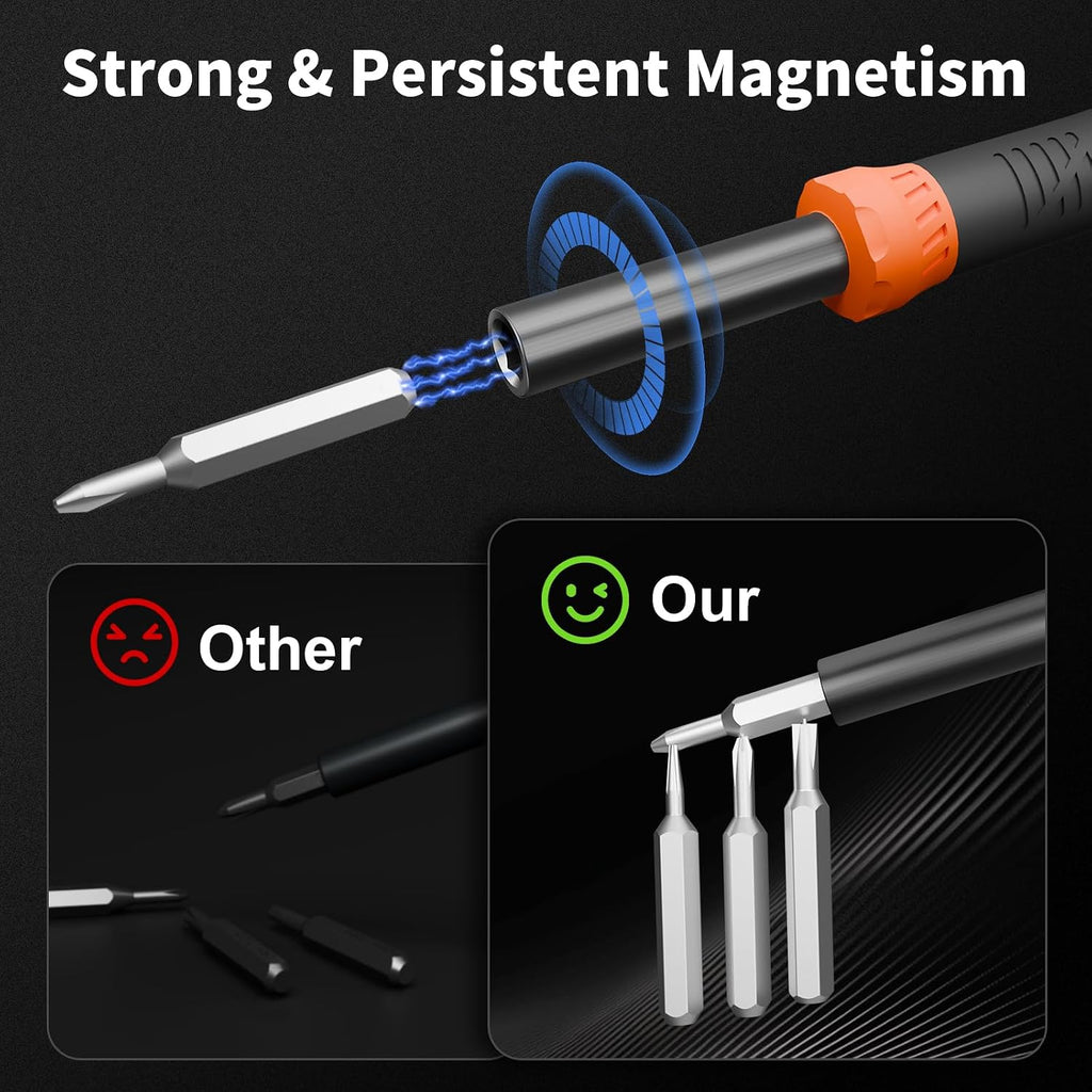 64-in-1 Magnetic Micro Screwdriver Set, Precision Hand Tool Kit With Torx Bits, Compact Repair Set For Electronics, Gadgets & More